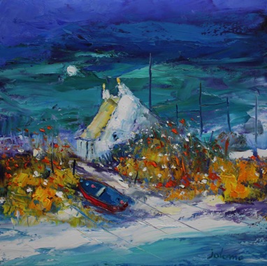 A sultry evening gloaming South Uist 20x20